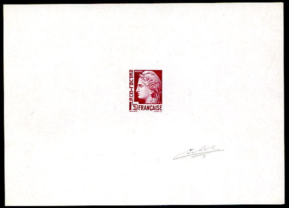 France_1945_Yvert_679a-Scott_532_unadopted_1f50_Ceres_de_Cortot_et_Mazelin_Type_I-B_red-brown_typo_b_AP