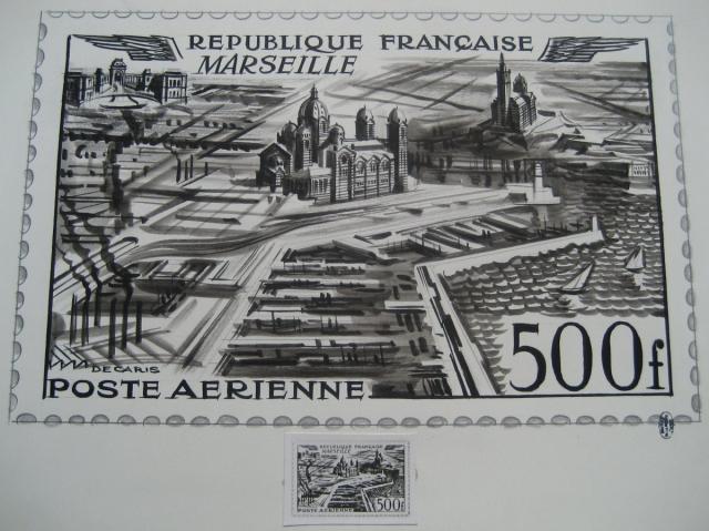 France_1949_Yvert_PA27ab-Scott_C26_unadopted_Marseille_500f_MAQ