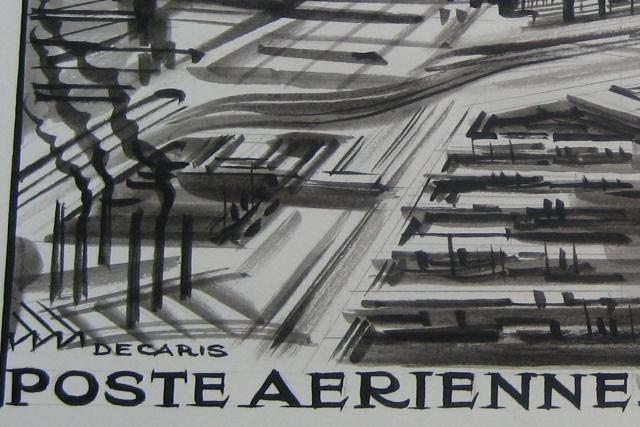 France_1949_Yvert_PA27ab-Scott_C26_unadopted_Marseille_500f_MAQ_detail_b
