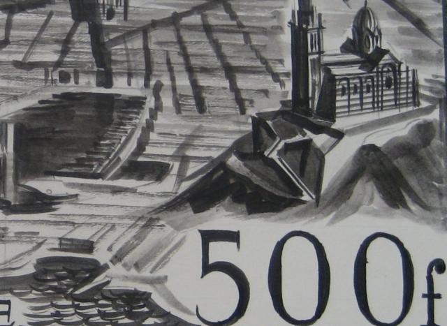 France_1949_Yvert_PA27ac-Scott_C26_unadopted_Marseille_500f_MAQ_detail_b