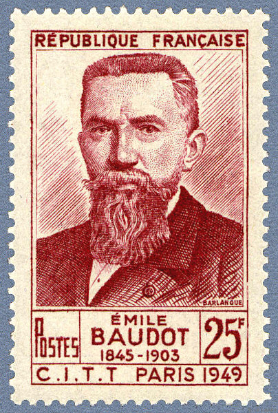 France_1949_Yvert_846-Scott_627_Emile_Baudot_a_IS