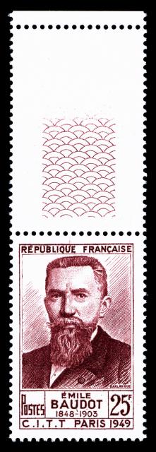 France_1949_Yvert_846A-Scott_627_Emile_Baudot_i_US