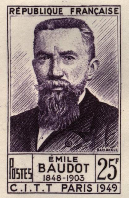 France_1949_Yvert_846A-Scott_627_unissued_Emile_Baudot_violet_1519_Lx_CP_detail_a