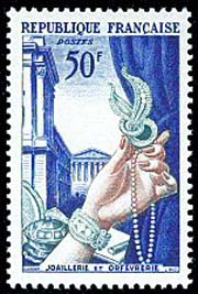 France_1951_Yvert_973-Scott_714_joaillerie_1954_b_IS