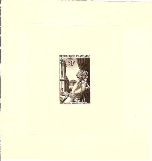 France_1951_Yvert_973a-Scott_714a_unadopted_joaillerie_Type_I_sepia_b_AP