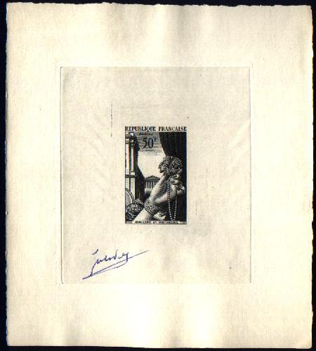 France_1951_Yvert_973b-Scott_714b_unadopted_joaillerie_Type_II_black_b_AP