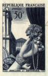 France_1951_Yvert_973b-Scott_714b_unadopted_joaillerie_Type_II_dark-blue_b_AP_detail