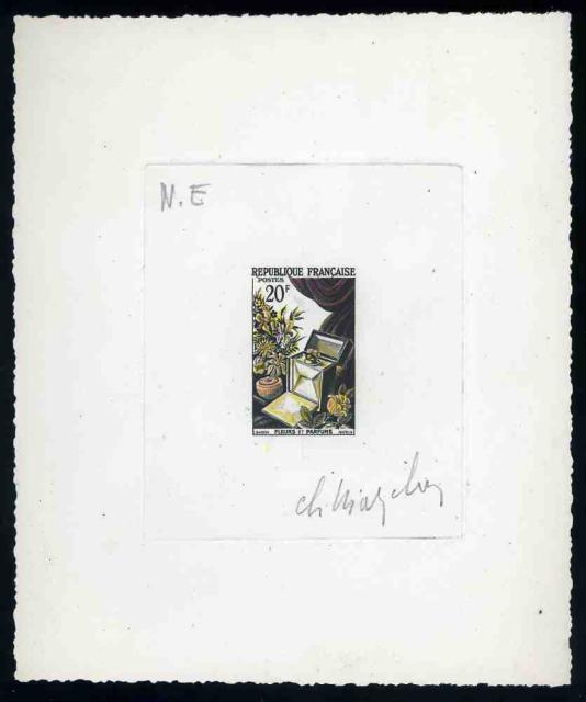 France_1951_Yvert_974a-Scott_715a_unadopted_20f_fleurs_et_parfums_Type_I_multicolor_c_AP