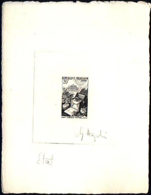 France_1951_Yvert_974b-Scott_715b_unadopted_20f_fleurs_et_parfums_Type_II_etat_black_c_AP