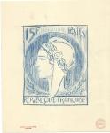 France_1953_Yvert_unadopted_15f_Marianne_de_Spitz_Type_a_Stage_2_MAQ