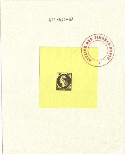 France_1953_Yvert_unadopted_15f_Marianne_de_Spitz_Type_d_black_ATP_544_AP