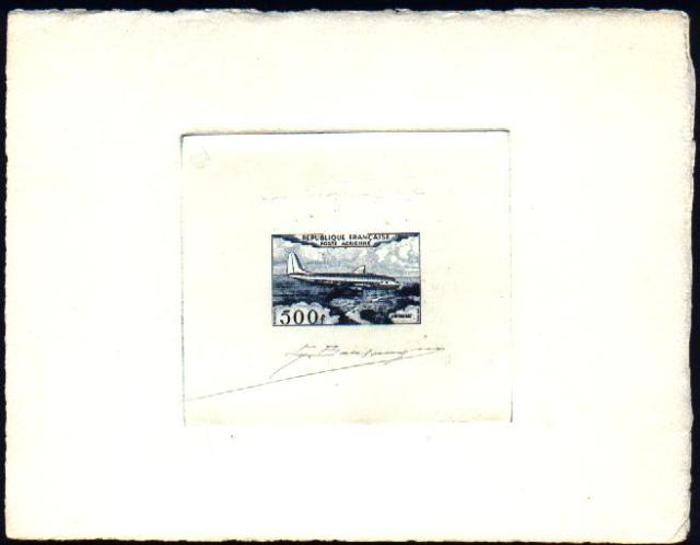 France_1953_Yvert_PA32a-Scott_C31a_unadopted_500f_Armagnac_dark-blue_a_AP