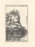 France_1957_Yvert_1127a-Scott_852_unadopted_6f_Beynac-Cazenac_etat_sepia_AP_detail