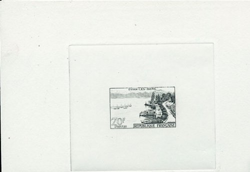 France_1957_Yvert_1131a-Scott_856_unadopted_70f_Evian-les-Bains_etat_black_d_AP