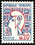 France_1961_Yvert_1282-Scott_985_Marianne_de_Cocteau_a_IS