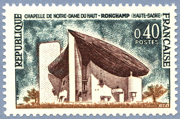 France_1965_Yvert_1435-Scott_1125_Notre-Dame_Ronchamp_a_IS