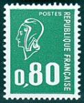 France_1975_Yvert_1891_80c_Marianne_de_Bequet_green_typo_1976_a_IS
