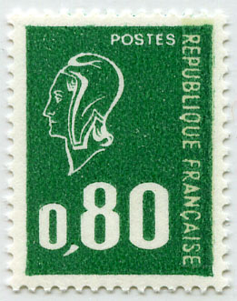 France_1975_Yvert_1891_80c_Marianne_de_Bequet_green_typo_1976_b_IS