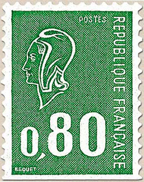 France_1975_Yvert_1893_80c_Marianne_de_Bequet_green_1976_b_IS