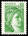 France_1976_Yvert_1970-Scott_1568_80c_Sabine_by_Gandon_b_IS