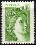 France_1976_Yvert_1970-Scott_1568_80c_Sabine_by_Gandon_c_IS