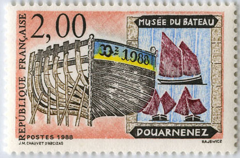 France_1988_Yvert_2545-Scott_2117_Musee_du_Bateau-Douarnenez_b_IS