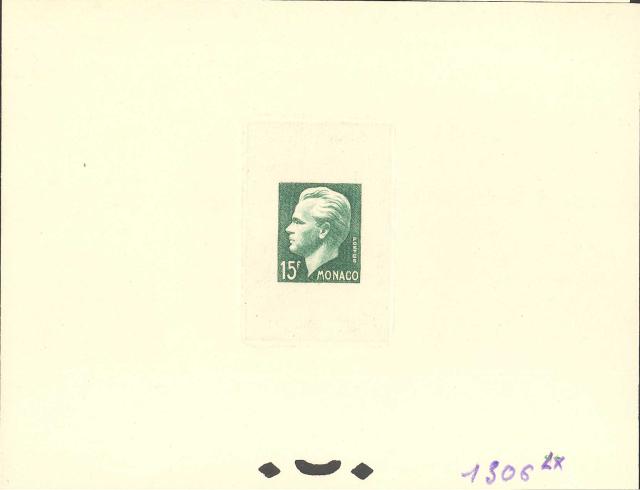 Monaco_1950_Yvert_348a-Scott_278_unadopted_thick_engraving_Rainier_III_green_1306_Lx_ab_CP
