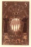 Monaco_1954_Yvert_411a-Scott_318_unissued_in_TD_armoirie_brown_a_AP_detail