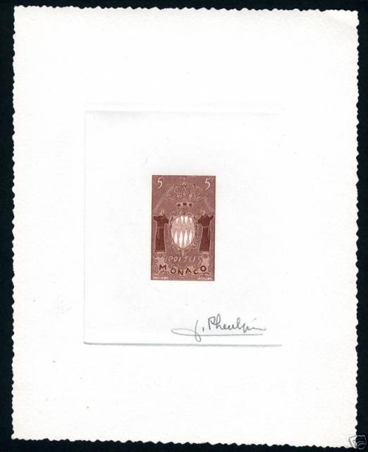 Monaco_1954_Yvert_411a-Scott_318_unissued_in_TD_armoirie_brown_b_AP