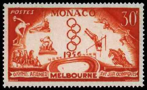 Monaco_1956_Yvert_443-Scott_364_30f_Melbourne_Olympic_Games_b_IS
