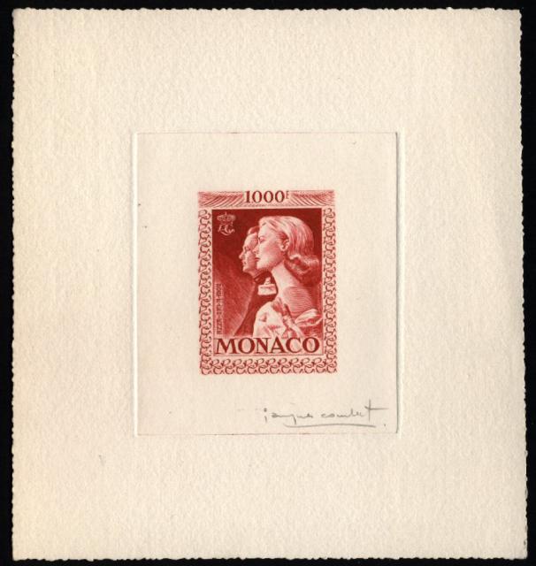 Monaco_1959_Yvert_PA72a-Scott_C55_unadopted_1000f_Grace_et_Rainier_III_gros_red_a_AP