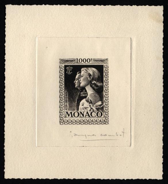 Monaco_1959_Yvert_PA72b-Scott_C55_unadopted_1000f_Grace_et_Rainier_III_maigre_black_c_AP