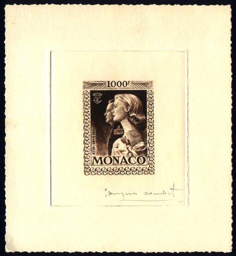 Monaco_1959_Yvert_PA72b-Scott_C55_unadopted_1000f_Grace_et_Rainier_III_maigre_dark-brown_a_AP