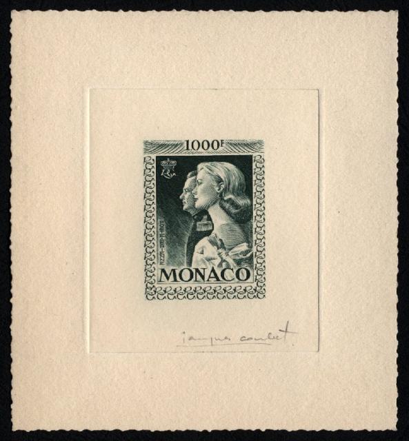 Monaco_1959_Yvert_PA72b-Scott_C55_unadopted_1000f_Grace_et_Rainier_III_maigre_dark-green_b_AP