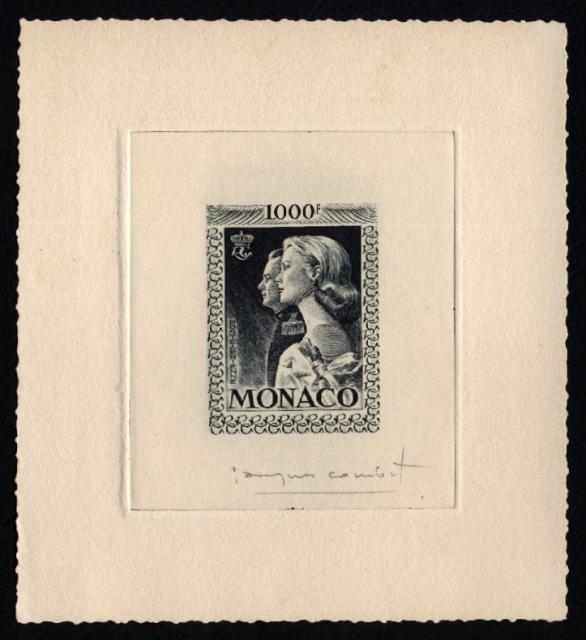Monaco_1959_Yvert_PA72b-Scott_C55_unadopted_1000f_Grace_et_Rainier_III_maigre_dark-grey_AP