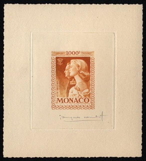 Monaco_1959_Yvert_PA72b-Scott_C55_unadopted_1000f_Grace_et_Rainier_III_maigre_orange-brown_b_AP