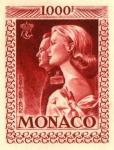 Monaco_1959_Yvert_PA72b-Scott_C55_unadopted_1000f_Grace_et_Rainier_III_maigre_red_d_AP_detail