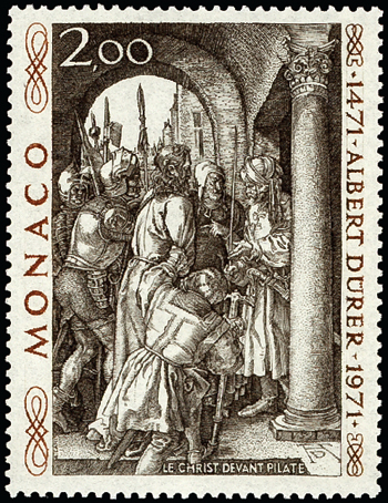 Monaco_1972_Yvert_876A-Scott_817_unissued_Albert_instead_of_Albrecht_Durer_i_US