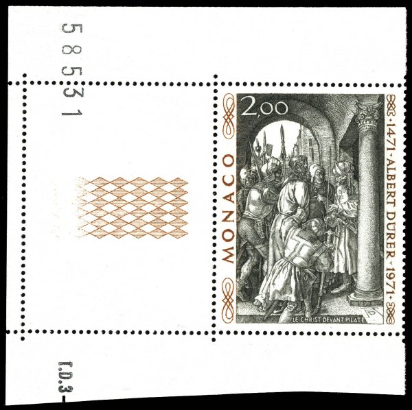 Monaco_1972_Yvert_876A-Scott_817_unissued_Albert_instead_of_Albrecht_Durer_l_US