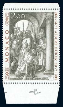 Monaco_1972_Yvert_876A-Scott_817_unissued_Albert_instead_of_Albrecht_Durer_n_US