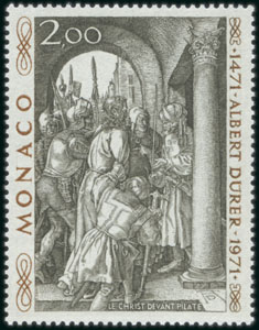 Monaco_1972_Yvert_876A-Scott_817_unissued_Albert_instead_of_Albrecht_Durer_t_US