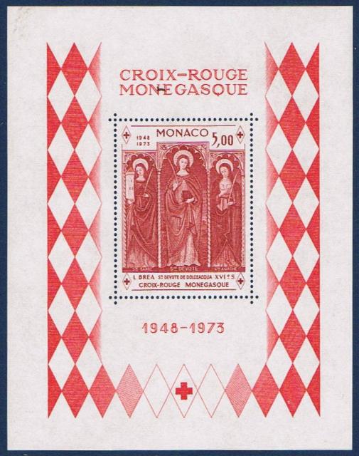 Monaco_1972_Yvert_BF7-Scott_864_Dolceacqua_Red_Cross_IS