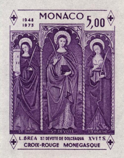 Monaco_1972_Yvert_BF7a-Scott_864_unadopted_Dolceaqua_Red_Cross_violet_a_ESS_detail