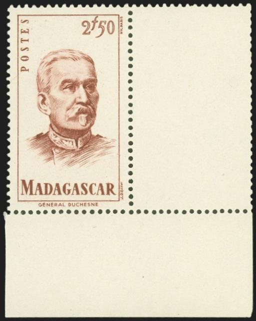 Madagascar_1946_Yvert_314a-Scott_unissued_2f50_Duchesne_brown_US