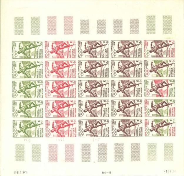 Wallis_1964_Yvert_PA21-Scott_C19_full_sheet