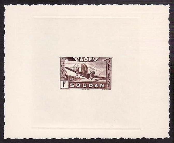 Fr_Sudan_1942_Yvert_PA11-Scott_C7_dark-brown