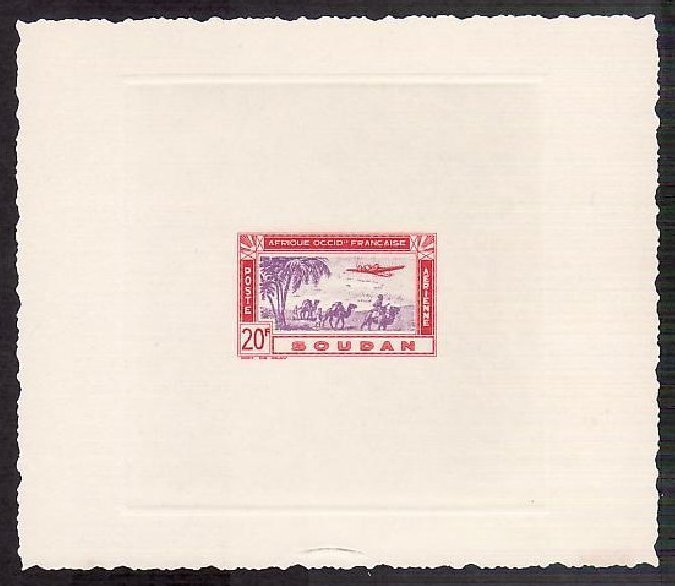 Fr_Sudan_1942_Yvert_PA16-Scott_C12_red_+_violet