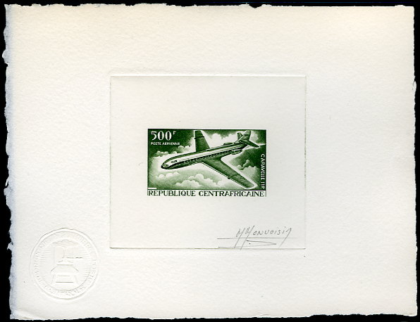 Central_Africa_1967_Yvert_PA52-Scott_C49_olive-green_ab