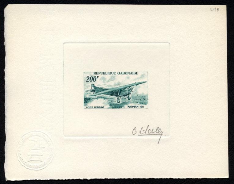 Gabon_1967_Yvert_PA52-Scott_C50_green_d