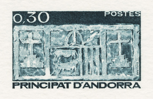Andorra_1983_Yvert_319-Scott_313_blue-grey_a_detail
